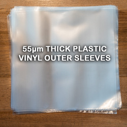 100 x CLEAR RECORD SLEEVEs PLASTIC OUTER COVER for VINYL LP 12" ALBUMS Aus Made