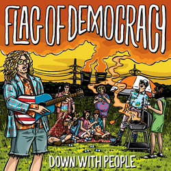 Flag Of Democracy Down With People