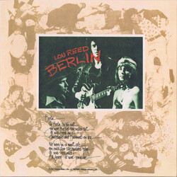 Lou Reed Berlin vinyl LP