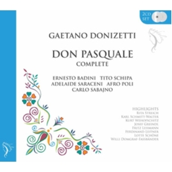 Donizetti & Sabajno & Orchestra Del Teatro Alla Scala Don Pasquale (Complete & Highlights In German & Bonus Items) CD