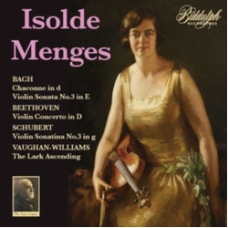 Isolde Menges & Bach & Beethoven & Schubert & Vaughan-Williams Chaconne, Violin Sonata No.3 / Violin Concerto / Violin Sonatina No.3 / The Lark CD
