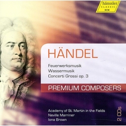 Händel & Academy Of St. Martin-in-the-Fields Water Music / Music For The Royal Fireworks / Concerti Grossi Op.3 2 CD