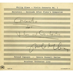 Renaud Capuçon & Dennis Russell Davies & Bruckner Orchester Linz Glass/Bernstein Concertos CD