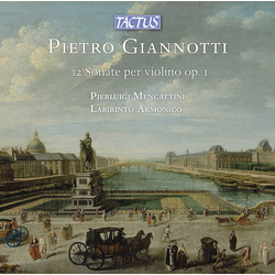 Pietro Giannotti & Pierluigi Mencattini & Labirinto Armonico 12 Sonate Per Violino Op. 1 CD