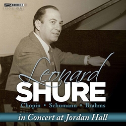 Leonard Shure In Concert At Jordan Hall CD