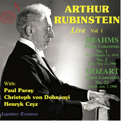 Brahms / Chopin / Mozart Arthur Rubinstein Live, Vol. 1 CD