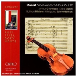 Mozart / Grumiaux / Morini / Milstein Concerto for Violin & Orchestra CD