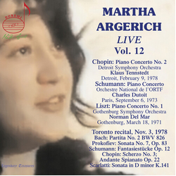 Bach / Argerich / Detroit Symphony V12: Martha Argerich Live CD