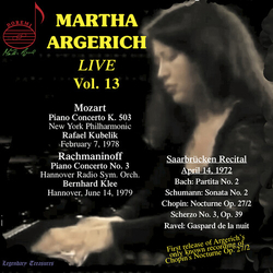 J.S. / Chopin / Mozart Bach Martha Argerich Live Vol. 13 2 CD