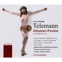 Telemann / Zabanoff / Vieweg / Wagner Johannes Passion CD