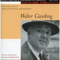Gieseking Previously Unissued Public Per CD