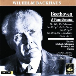 Beethoven / Backhaus 5 Piano Sonatas CD