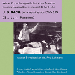 J.S. / Graf / Vso / Lehmann Bach St John Passion CD