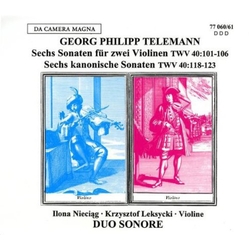 Telemann / Duo Sonore 6 Sons for 2 Violins 6 Kano CD