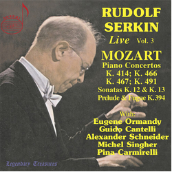 Mozart / Serkin / Carmirelli Rudolf Serkin Live CD