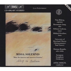 Ludwig van Beethoven & European Symphony Orchestra & Antal Dorati & Tina Kiberg & Rosemarie Lang & William Cochran & Mikhail Krutikov & University CD