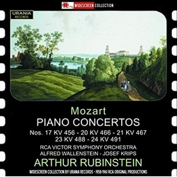 Mozart & RCA Victor Symphony Orchestra & Alfred Wallenstein & Josef Krips & Arthur Rubinstein Piano Concertos CD