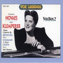 Guiomar Novaes & Otto Klemperer & Vienna Symphony Orchestra Beethoven, Chopin & Schumann Piano Concerto Encores CD