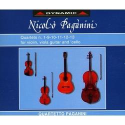 Nicolò Paganini & Quartetto Paganini Quartets N. 1-9-10-11-12-13 For Violin, Viola Guitar And 'Cello CD