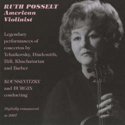 Ruth Posselt & Koussevitzky & Burgin American Violinist CD