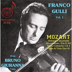Franco Gulli & Bruno Giuranna & Mozart Vol. 1: Sinfonia Concertante / Divertimento-Trio K.563 / Violin Concertos 3 & 4 / Violin & Viola Duo #2) CD