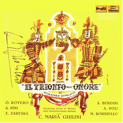 Scarlatti / Orchestra Lirica Di Milano Alessandro Scarlatti: Il Trionfo Dell'Onore CD