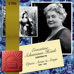 Ernestine Schumann-Heink Opera Arias & Songs (1900-1935) CD