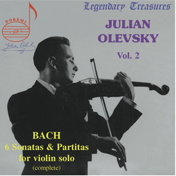 Bach & Julian Olevsky Vol. 2 : 6 Sonatas And Partitas For Violin Solo CD