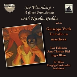 Siv Wennberg & Nicolai Gedda & Giuseppe Verdi Un Ballo In Maschera CD
