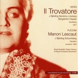 Verdi & Royal Orchestra Stockholm & Royal Swedish Opera Chorus & Puccini & J Björling & Nordmo-Lövberg & Bergström & Hasslo & Sandberg & Schymberg CD