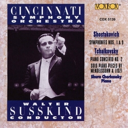Cincinnati Symphony Orchestra & Walter Susskind & Shura Cherkassky Cincinatti-Susskind: Shostakovich & Tchaikovsky CD