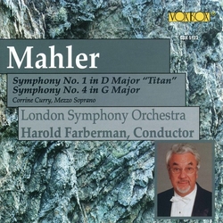 Harold Mahler / Farberman Mahler Symphonies Nos. 1 & 4 CD