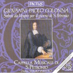 Giovanni Paolo Colonna & Cappella Musicale Di S. Petronio & Sergio Vartolo Salmi Da Vespro Per Il Giorno Di S. Petronio CD