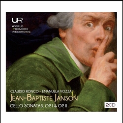 Jean-Baptiste Janson & Claudio Ronco & Emanuela Vozza Cello Sonatas, Op. I & Op. II CD