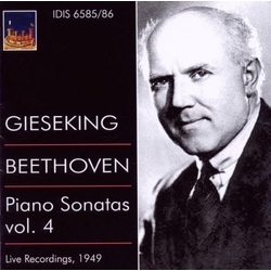 Beethoven & Gieseking Piano Sonatas Vol. 4 (Live Recordings, 1949) CD