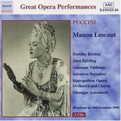 Puccini & Kirsten & Björling & Valdengo & Baccaloni & The Metropolitan Opera Orchestra & Chorus & Antonicelli Manon Lescaut CD