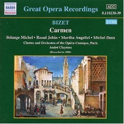 Bizet & Solange Michel & Raoul Jobin & Martha Angelici & Michel Dens & Chorus & Orchestra Of The Opéra Comique, Paris & André Cluytens Carmen CD
