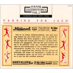 Various Svensk Jazzhistoria Vol. 1: Swedish Jazz 1899-1930: Varning För Jazz! CD