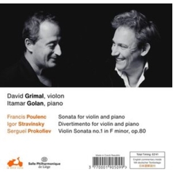 Poulenc & Prokofiev & Stravinsky & David Grimal & Itamar Golan Sonata / Divertimento / Violin Sonata No.1 CD