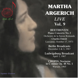 Martha Bach / Beethoven / Ravel / Argerich Martha Argerich Live Vol. 9 CD