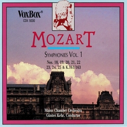 Mozart & Mainz Chamber Orchestra & Günter Kehr Symphonies Vol. 1 CD