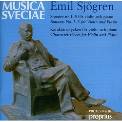 Emil Sjögren Sonatas No. 1-5 For Violin And Piano / Character Pieces For Violin And Piano CD