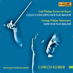 C.P.E. / Telemann / Gudel Bach Cello Concerto in B Flat Major Telemann CD