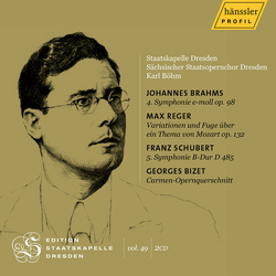 Bizet / Schubert / Reger / Blomstedt Bizet, Reger & Schubert: Edition Staatskapelle Dresden, Vol. 49 - Karl Bohm CD