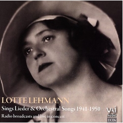 Lotte Lehmann Lotte Lehmann Sings Lieder & Orchestral Songs 1941-1950 CD