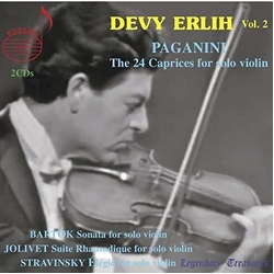 Devy Erlih & Paganini & Bartók & Jolivet & Stravinsky Vol. 2: The 24 Caprices For Violin Solo / Sonata For Solo Violin / Suite Rhapsodique For CD
