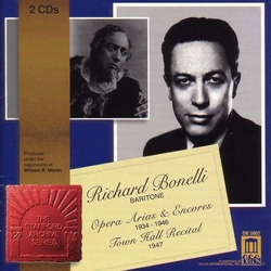 Richard Bonelli Opera Arias & Encores 1934-1946, Town Hall Recital 1947 CD
