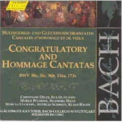 Johann Sebastian Bach Congratulatory And Hommage Cantatas (BWV 30a, 36c, 36b, 134a, 173a) CD