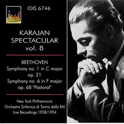 Karajan & Beethoven & New York Philharmonic & Orchestra Sinfonica Di Torino Della RAI Symphony No. 1 In C  Major Op. 21; Symphony No. 6 In F Op. CD