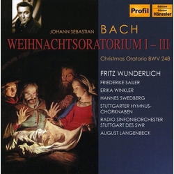 J.S. / Wunderlich / Sailer / Winkler Bach Weihnachtsoratorium (Christmas Oratorio) CD